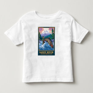 Fly Fishing Scene - Sandy River, Oregon Toddler T-Shirt