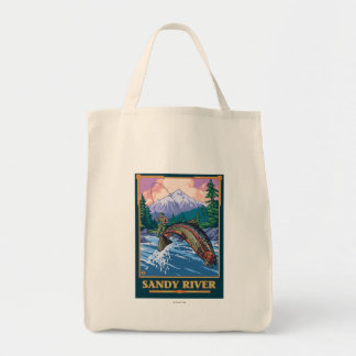Fly Fishing Scene - Sandy River, Oregon Tote Bag