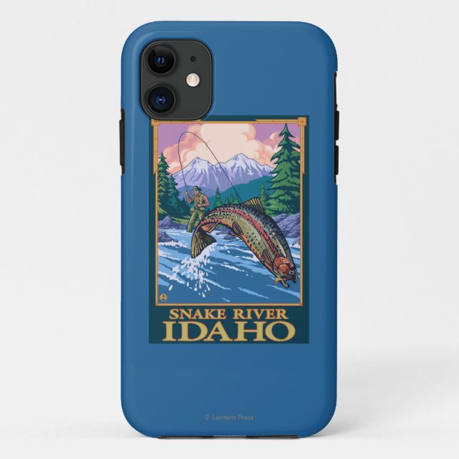 Fly Fishing Scene - Snake River, Idaho Case-Mate iPhone Case (Back)