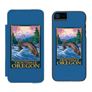 Fly Fishing Scene - Troutdale, Oregon Incipio Watson™ iPhone 5 Wallet Case