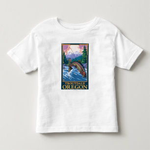 Fly Fishing Scene - Troutdale, Oregon Toddler T-Shirt