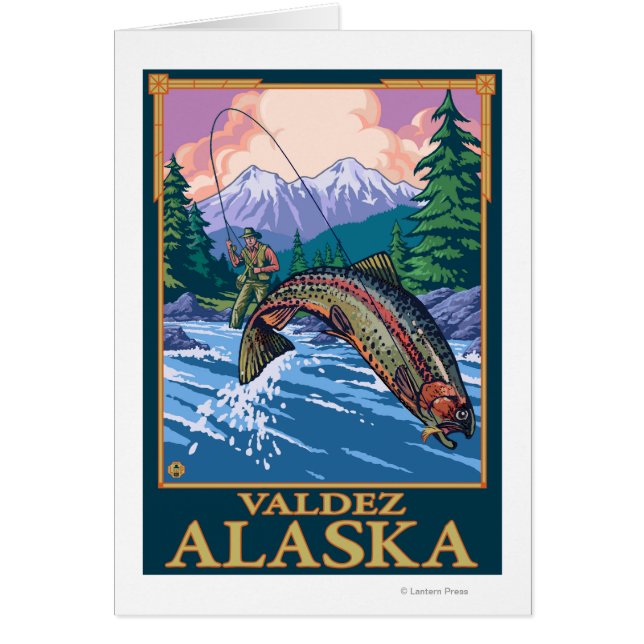 Fly Fishing Scene - Valdez, Alaska (Front)
