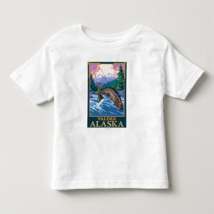 Fly Fishing Scene - Valdez, Alaska Toddler T-Shirt