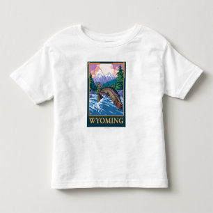 Fly Fishing Scene - Wyoming Toddler T-Shirt