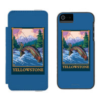 Fly Fishing Scene - Yellowstone National Park