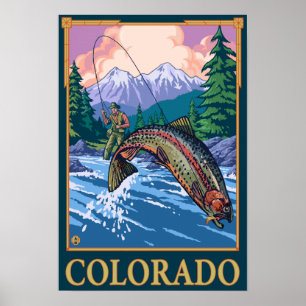 Fly Fishing SceneColorado Poster