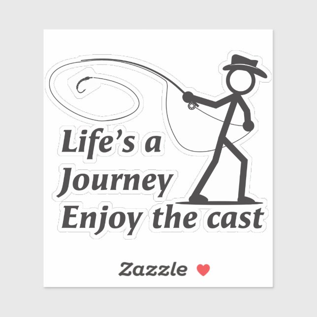 Fly Fishing stick figure guy casting a nymph (Sheet)