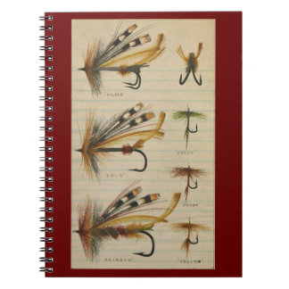 Fly Fishing Tackle Flies Spiral Photo Notebook