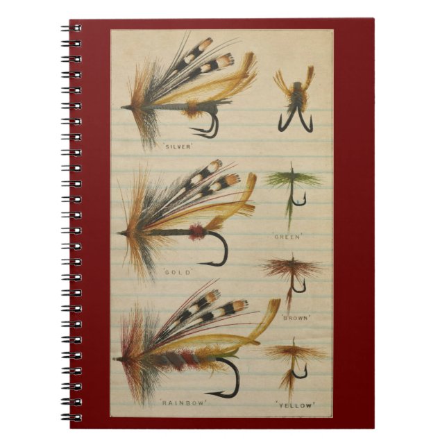 Fly Fishing Tackle Flies Spiral Photo Notebook (Front)