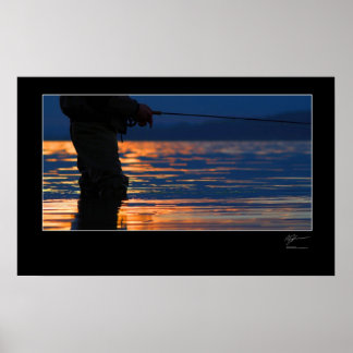 Fly-fishing the Danish coast Poster