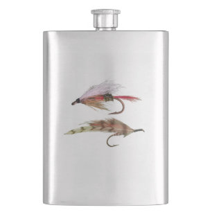 FLY FISHING THEME HIP FLASK