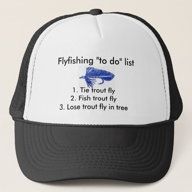 Fly-fishing "to do" list "Blue Matuka" Trucker Hat (Front)