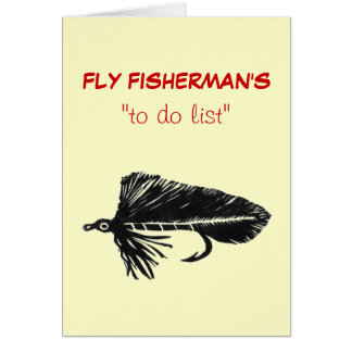 Fly Fishing "to do" list card "Black Matuka"