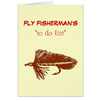 Fly Fishing "to do" list card "Brown Matuka"