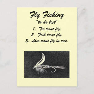 Fly Fishing "to do list" Postcard