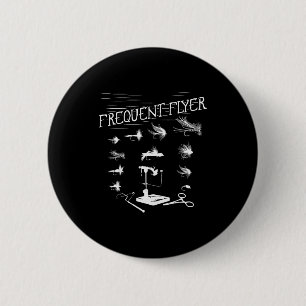 Fly Fishing Tying Funny Fisherman Christmas Father 6 Cm Round Badge