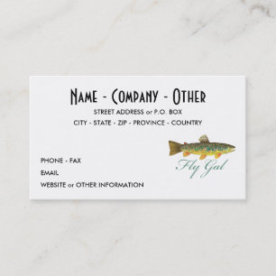 Fly Fishing Woman Business Card