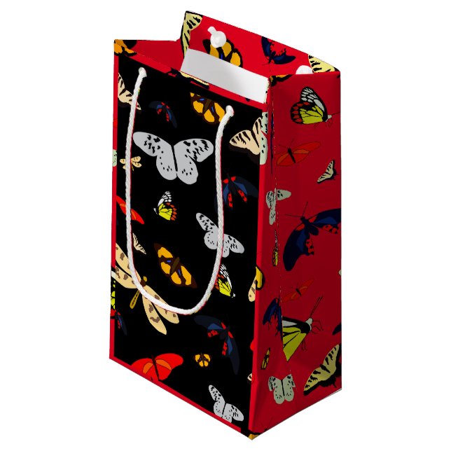 Fly Fly Butterfly  Small Gift Bag (Front Angled)