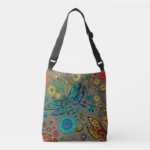 Fly, fly dragonfly on brown crossbody bag