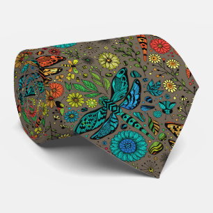 Fly, fly dragonfly on brown tie