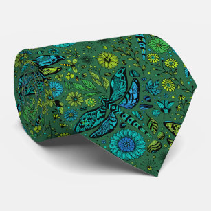 Fly, fly dragonfly on emerald green tie