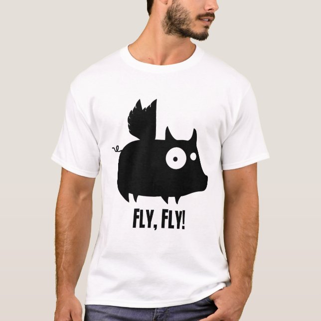 Fly Fly Piggy T-Shirt (Front)