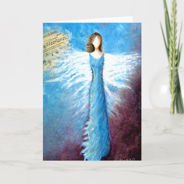 Fly Forth Angel  Christmas Greeting Card (Front)
