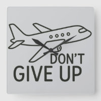 Fly Forward – Don’t Give Up Minimalist Plane Art