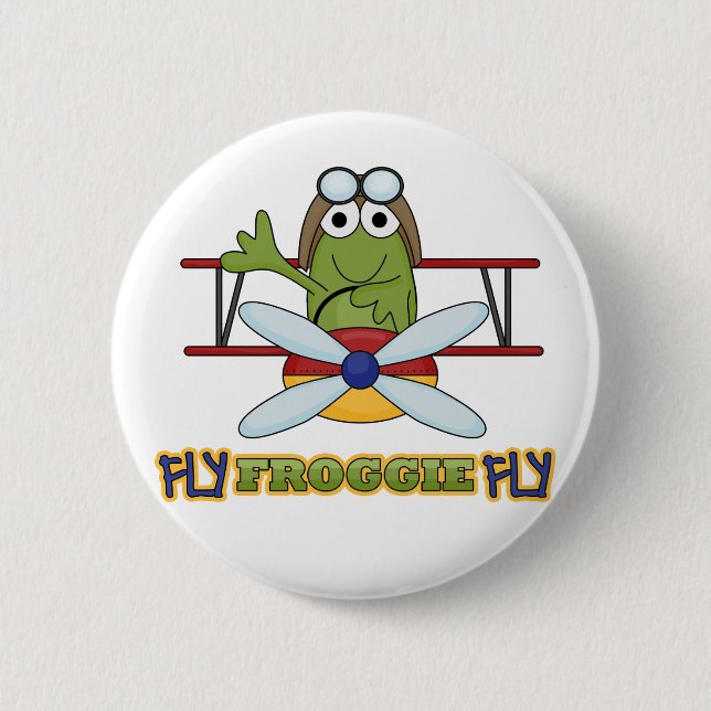 Fly Froggie Fly Tshirts and Gifts 6 Cm Round Badge (Front)