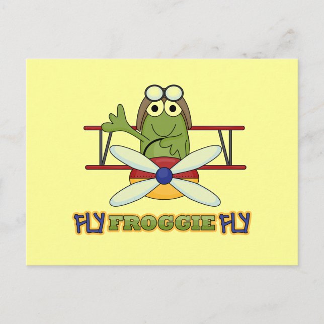 Fly Froggie Fly Tshirts and Gifts Postcard (Front)