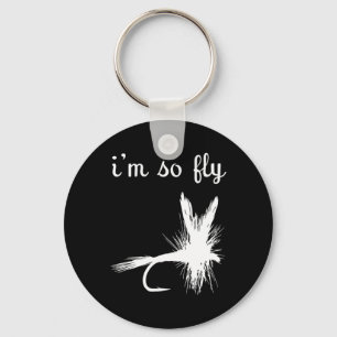 Fly Funny Fishing Key Ring