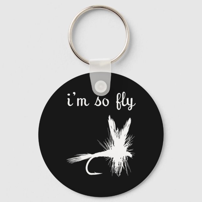 Fly Funny Fishing  Key Ring (Front)