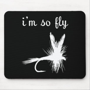 Fly Funny Fishing Mouse Mat