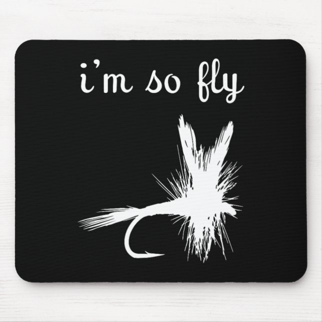 Fly Funny Fishing  Mouse Mat (Front)