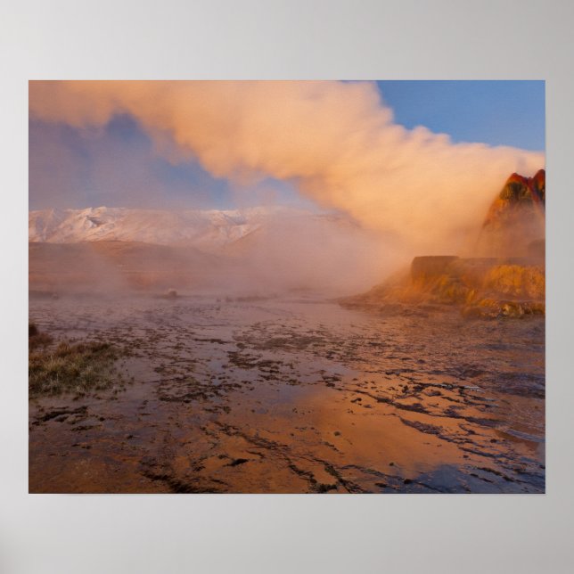 Fly Geyser in the Black Rock Desert Poster (Front)