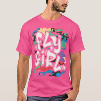 Fly Girl 80S 90S Old School Camo B-Girl Hip Hop T-Shirt