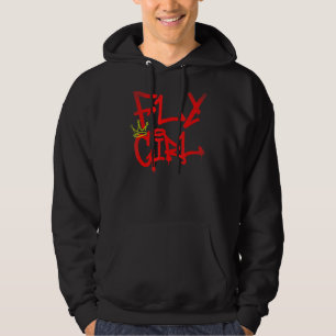Fly Girl 80s 90s Rap B Girl Old School Hip Hop Gra Hoodie