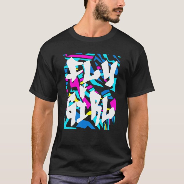 Fly Girl 80s 90s Retro Women Girls 1 T-Shirt (Front)