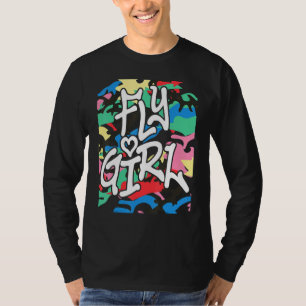 Fly Girl Camo 80s 90s B Girl Old School Hip Hop T-Shirt
