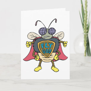 Fly God Superhero Fly Insect Character Card