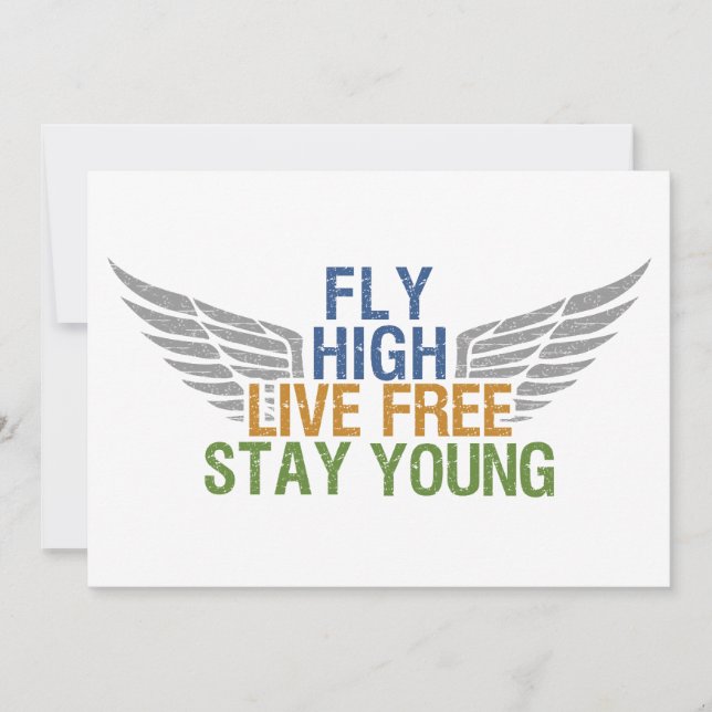 FLY HIGH custom invitation (Front)