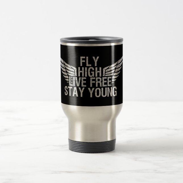 FLY HIGH custom mug – choose style & colour (Center)