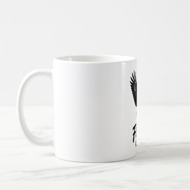 Fly High Eagle Illustratio Coffee Mug (Left)