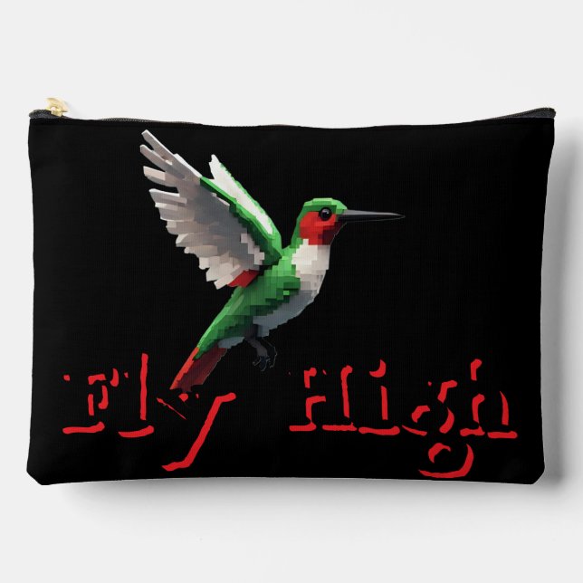 Fly High Hummingbird  Accessory Pouch (Front)
