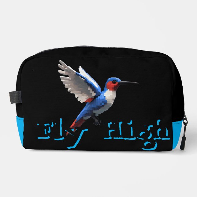 Fly High Hummingbird  Dopp Kit (Front)