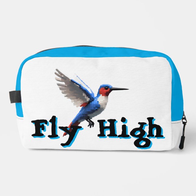 Fly High Hummingbird  Dopp Kit (Front)