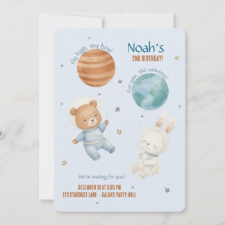 Fly High, Little Astronaut  Invitation