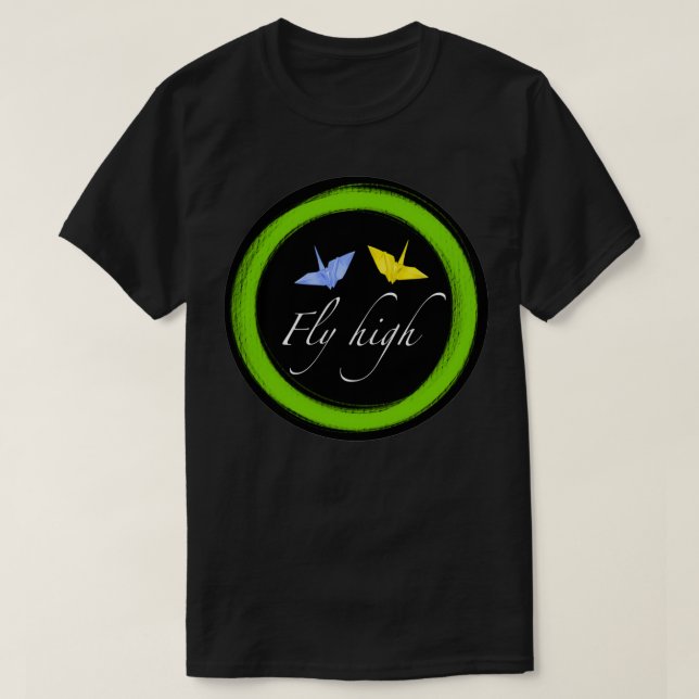 Fly high origami crane 1 T-Shirt (Design Front)