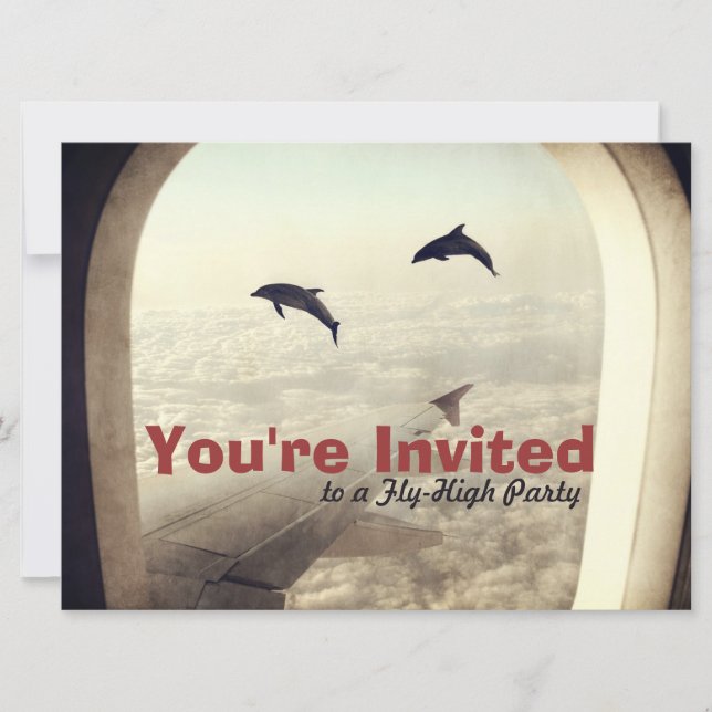 Fly High Party Birthday Invitation (Front)