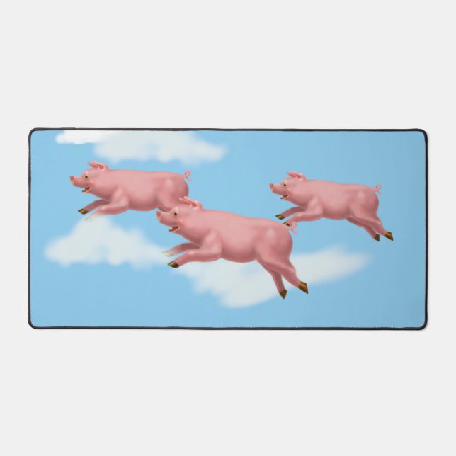 Fly High Pig! Desk Mat (Front)
